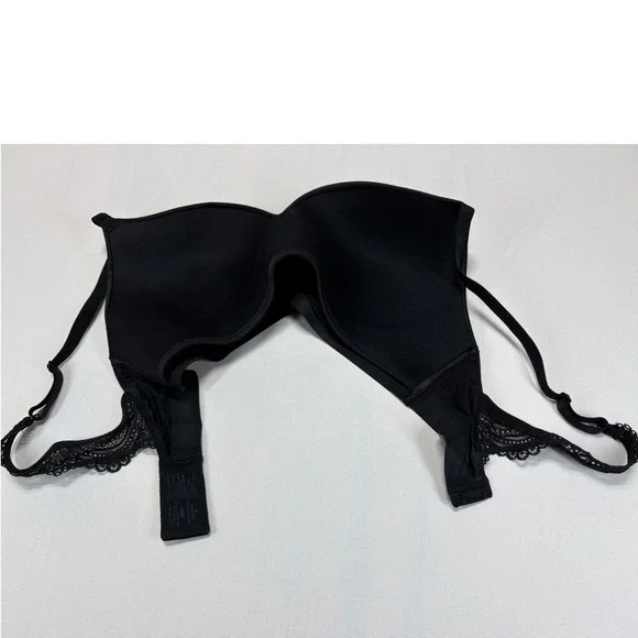 Soma Enbliss Luxe Bra 32D Wireless Lace J-Hook Padded Black - Picture 2 of 8